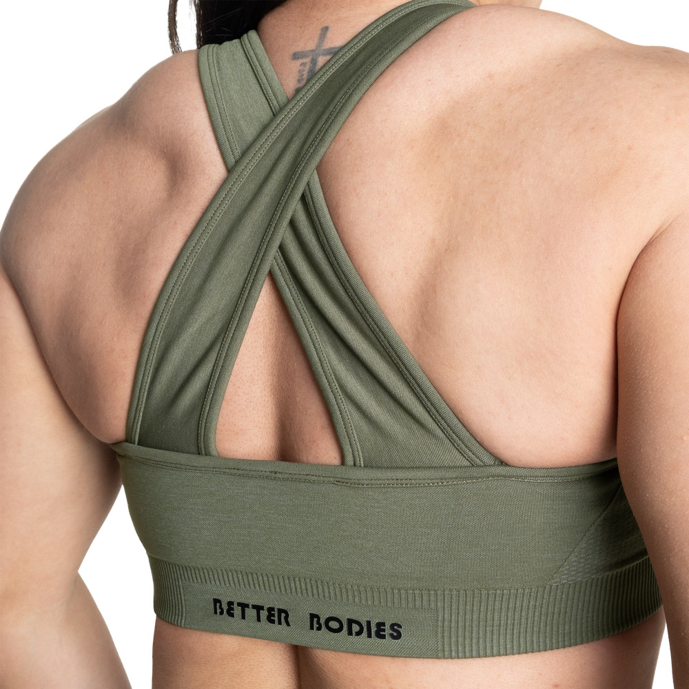 Топы и майки BETTER BODIES: Топ зеленый Scrunch sports bra